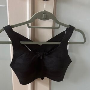 Lululemon Elite Bra Zip Front Black camouflage Cross-Back Sports Bra